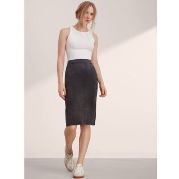 Aritzia Wilfred Free Lis Vegan Suede Pencil Skirt - Picture 1 of 7